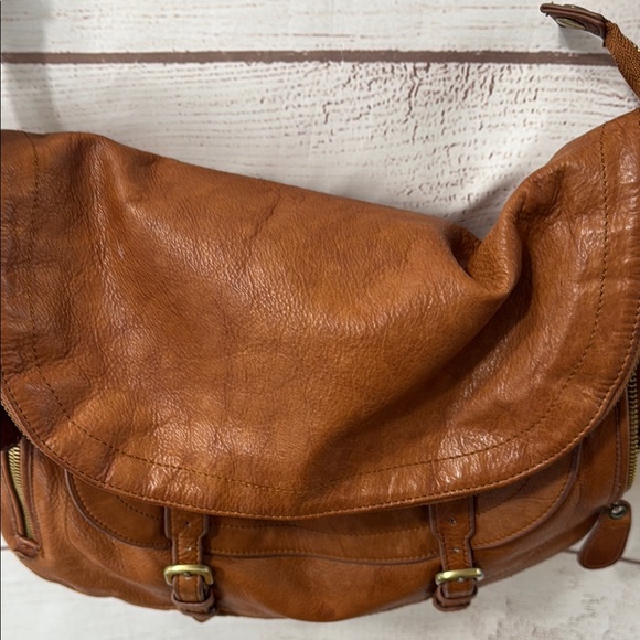 Anthropologie tan brown Leather Crossbody Bag Sabina New York Leather Crossbody - Picture 4 of 16
